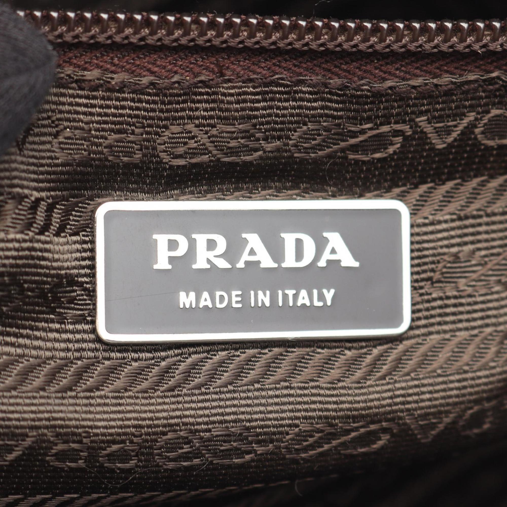 Prada Brown Leather Shoulder Bag