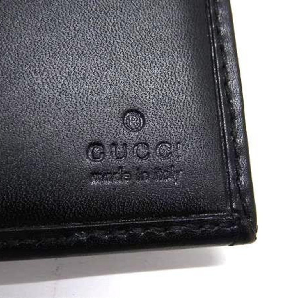 Gucci Black Canvas Leather Wallet (Bi-Fold) (Pre-Owned)