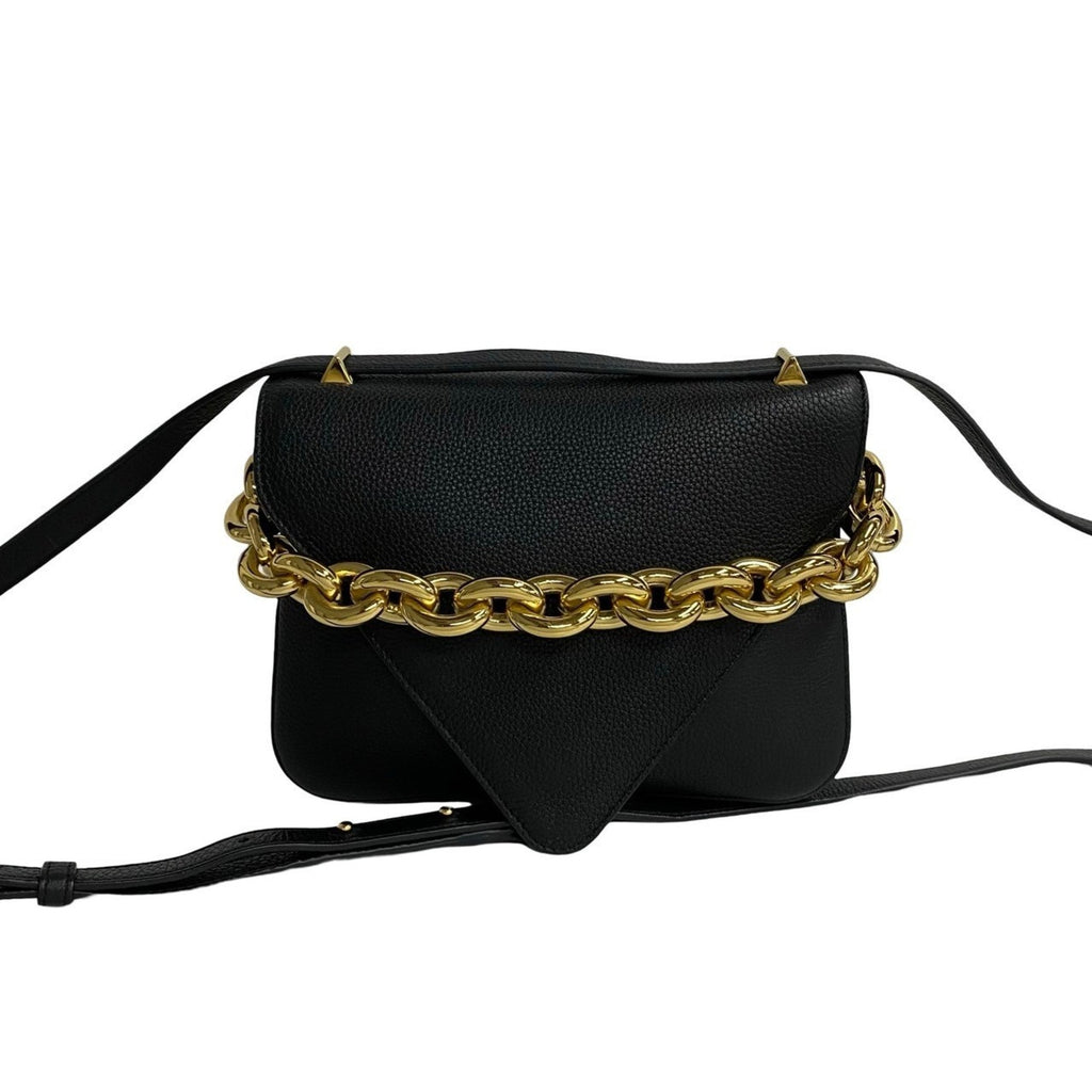 Bottega Veneta Black Leather Handbag Shoulder Bag