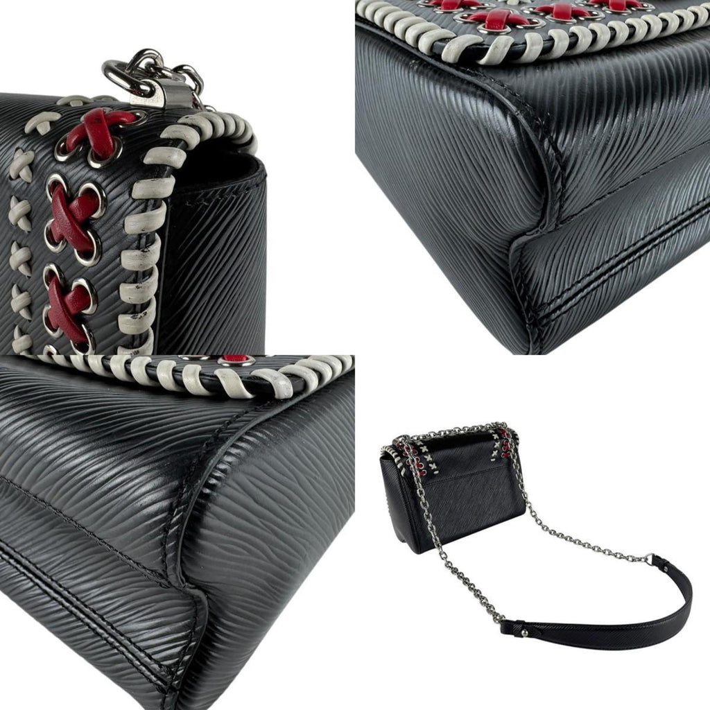 Louis Vuitton Black Off-White Red Color Epi Leather Shoulder Bag