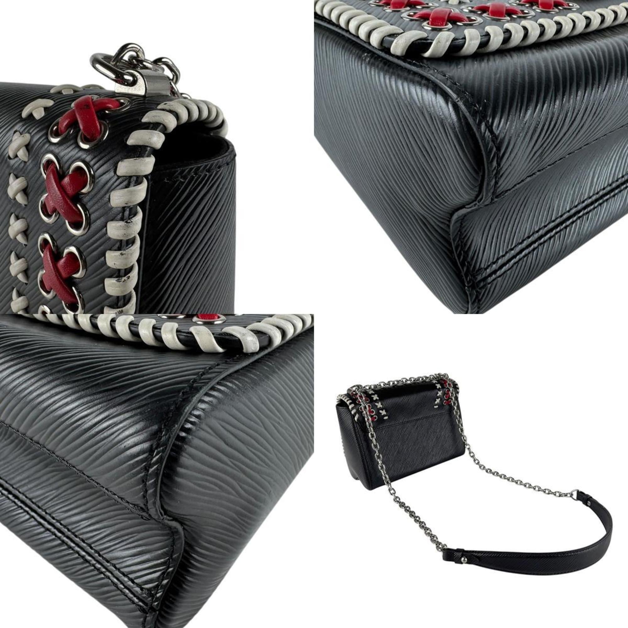 Louis Vuitton Black Off-White Red Color Epi Leather Shoulder Bag