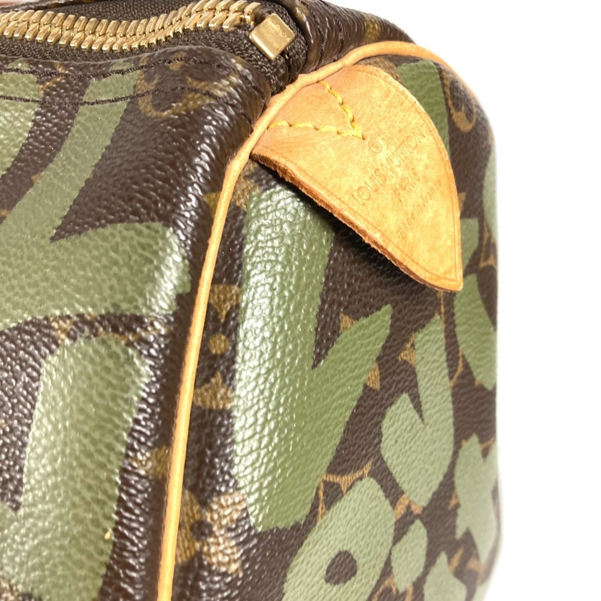 Louis Vuitton Monogram Graffiti Brown Khaki Monogram Graffiti Boston Bag Handbag