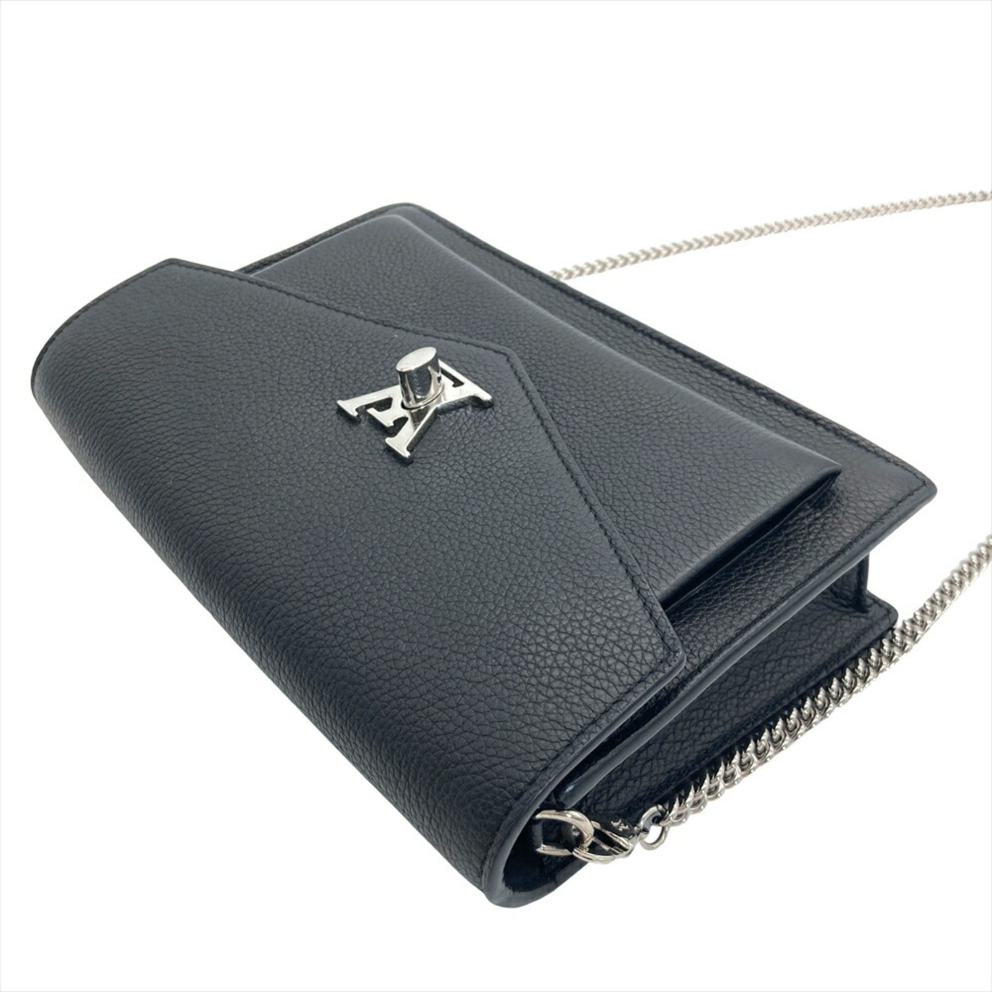 Louis Vuitton Black Leather Pochette Shoulder Bag
