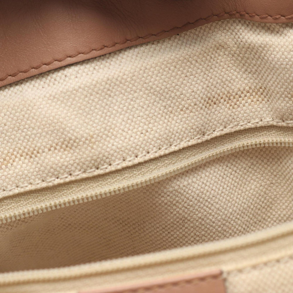 Gucci Beige Canvas Leather Handbag (Pre-Owned)