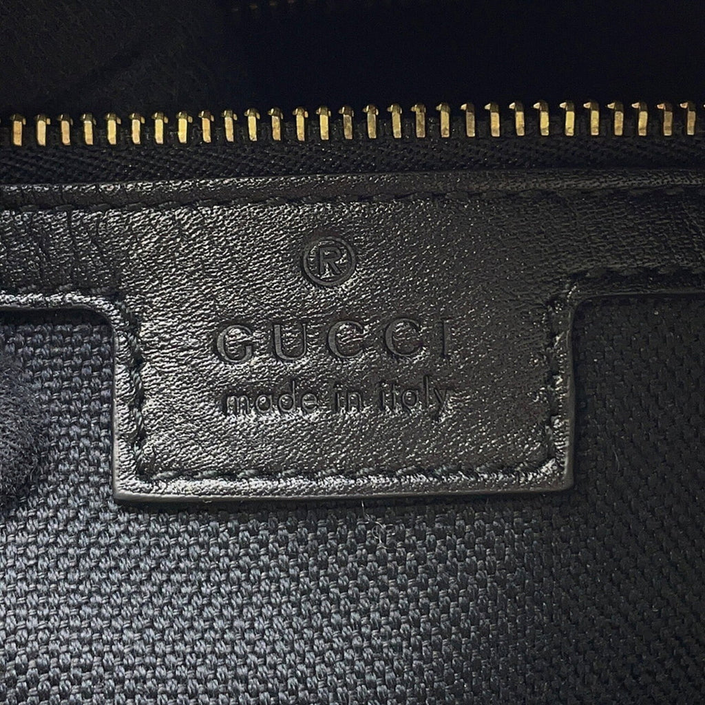 Gucci Black Leather Handbag Tote Bag (Pre-Owned)