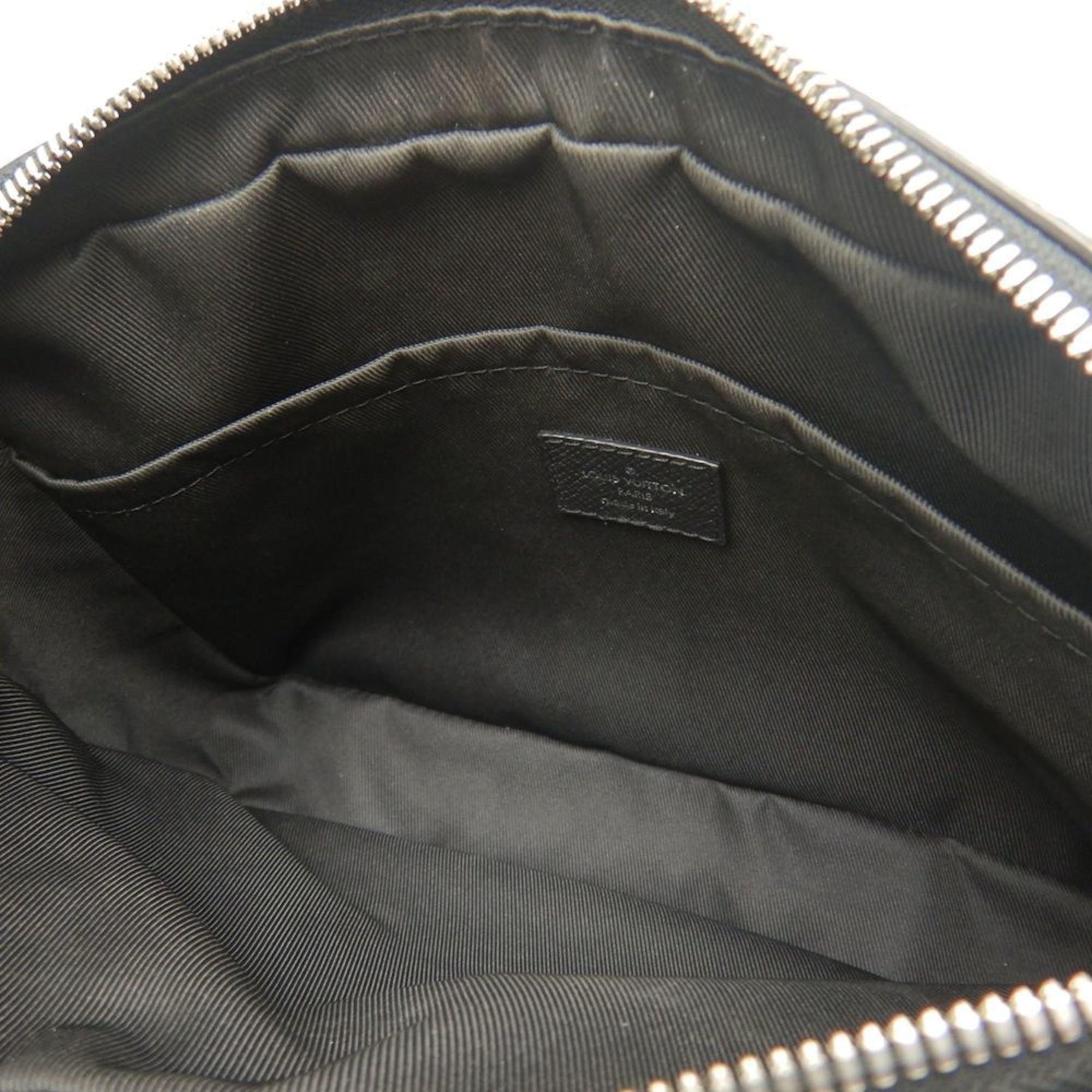 Louis Vuitton Taigarama Noir Pvc Leather Shoulder Bag