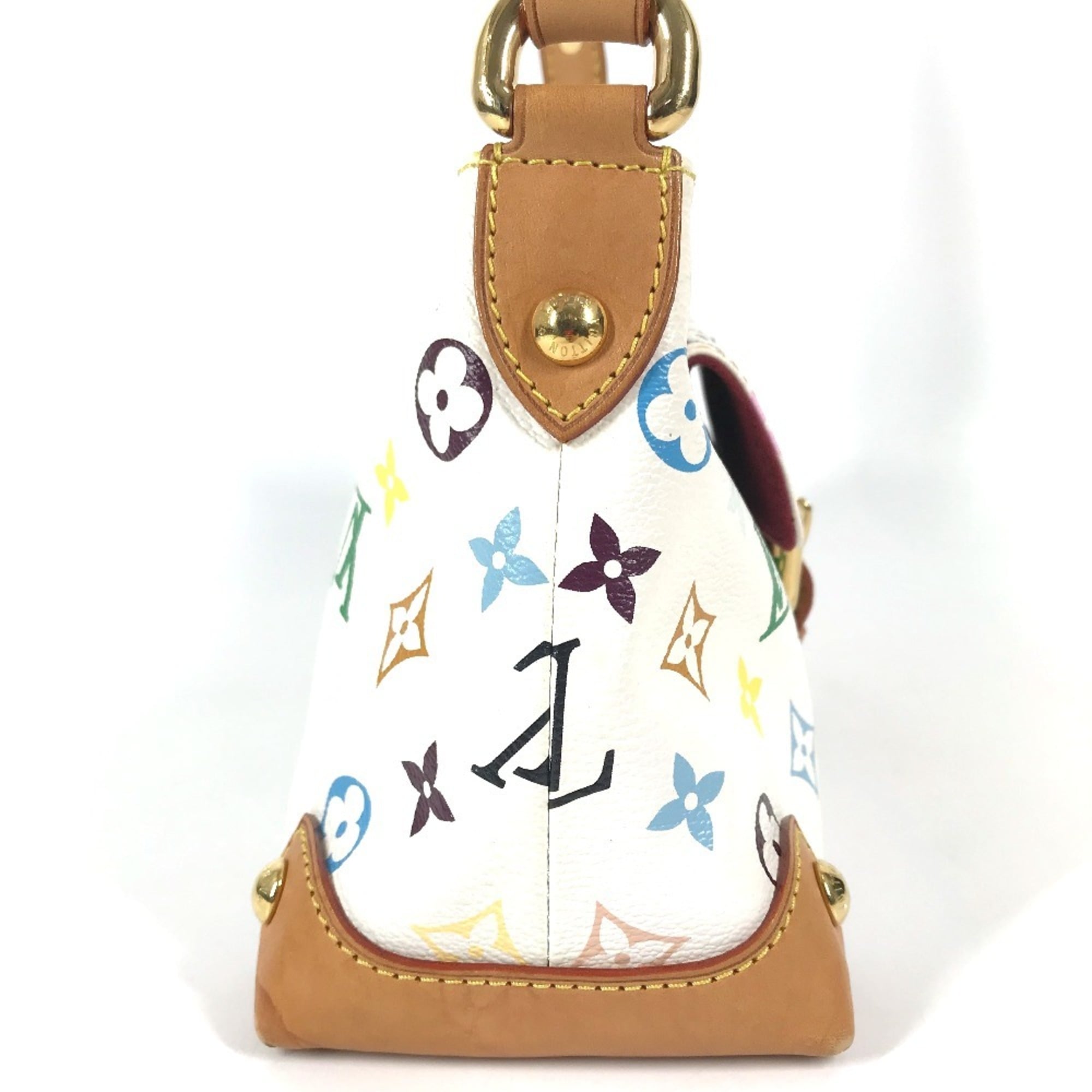 Louis Vuitton Blanc Multi-Color White Yellow Monogram Multicolore Canvas Handbag Shoulder Bag