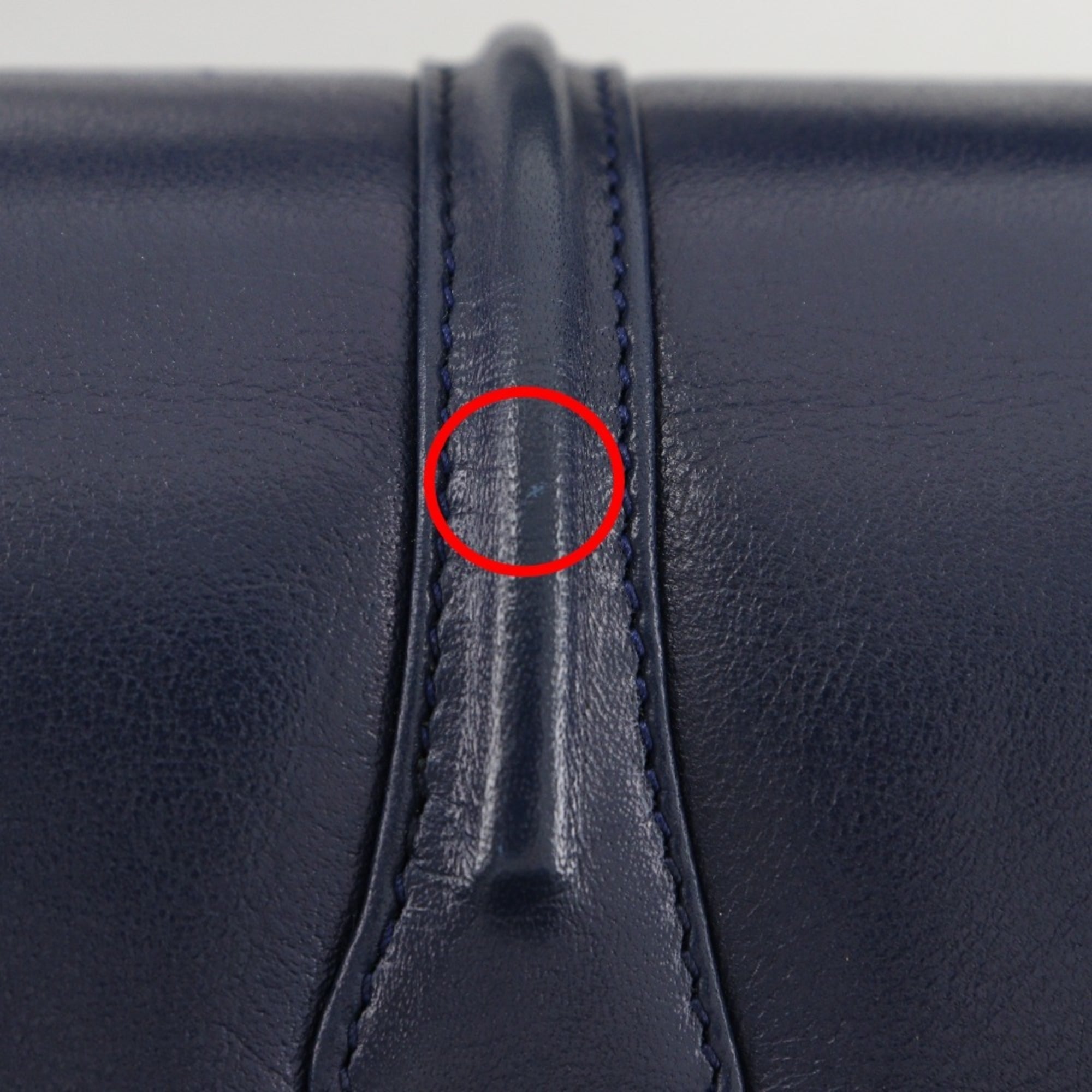 Gucci Navy Leather Shoulder Bag (Pre-Owned)