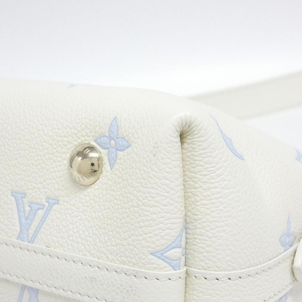 Louis Vuitton Monogram Empreinte Blanc Blue Leather Shoulder Bag