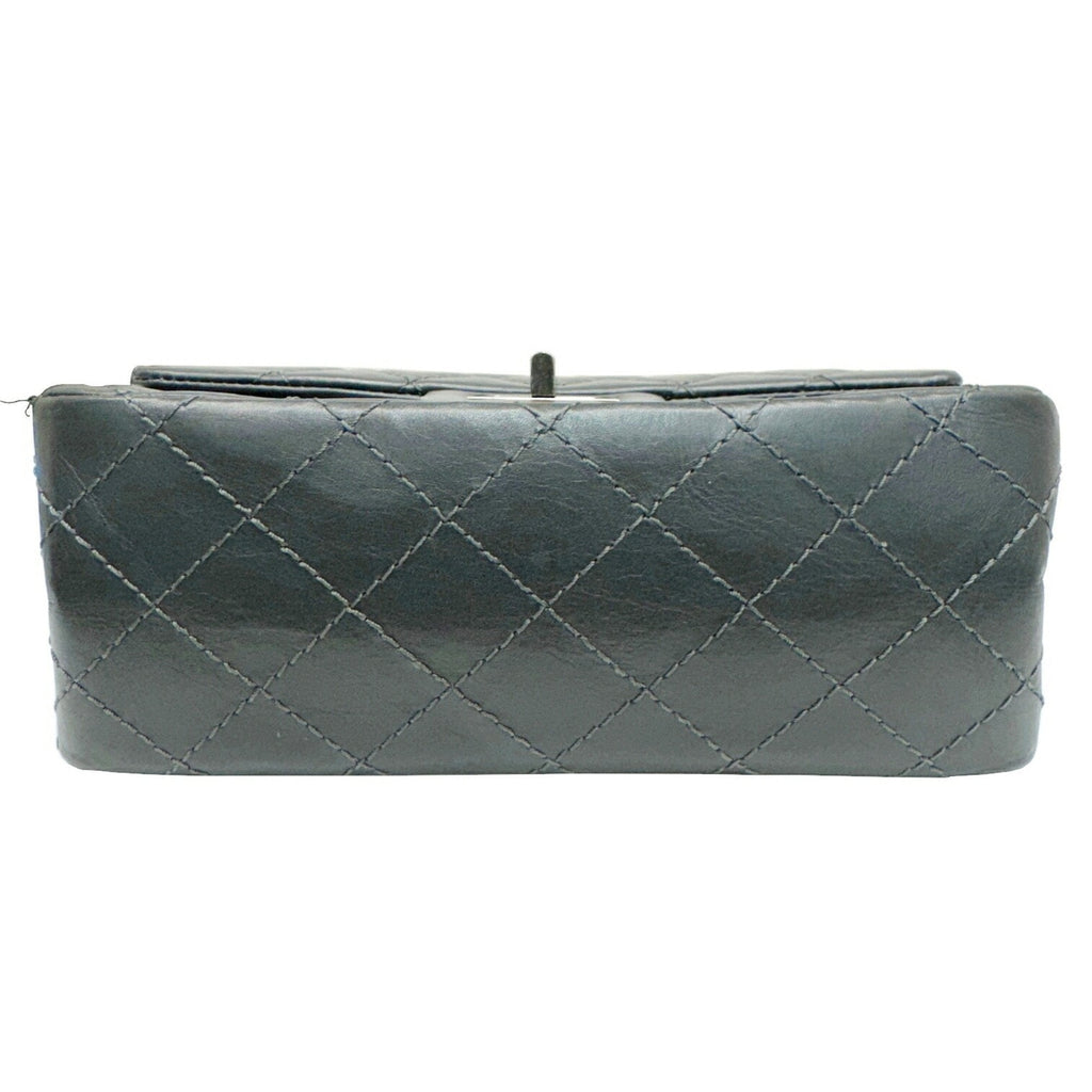 Chanel Dark Gray Leather Shoulder Bag