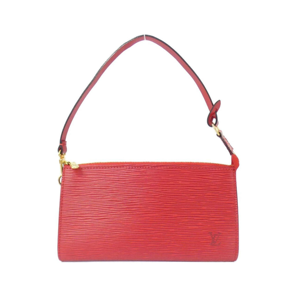 Louis Vuitton Red Color Leather Pochette Pouch