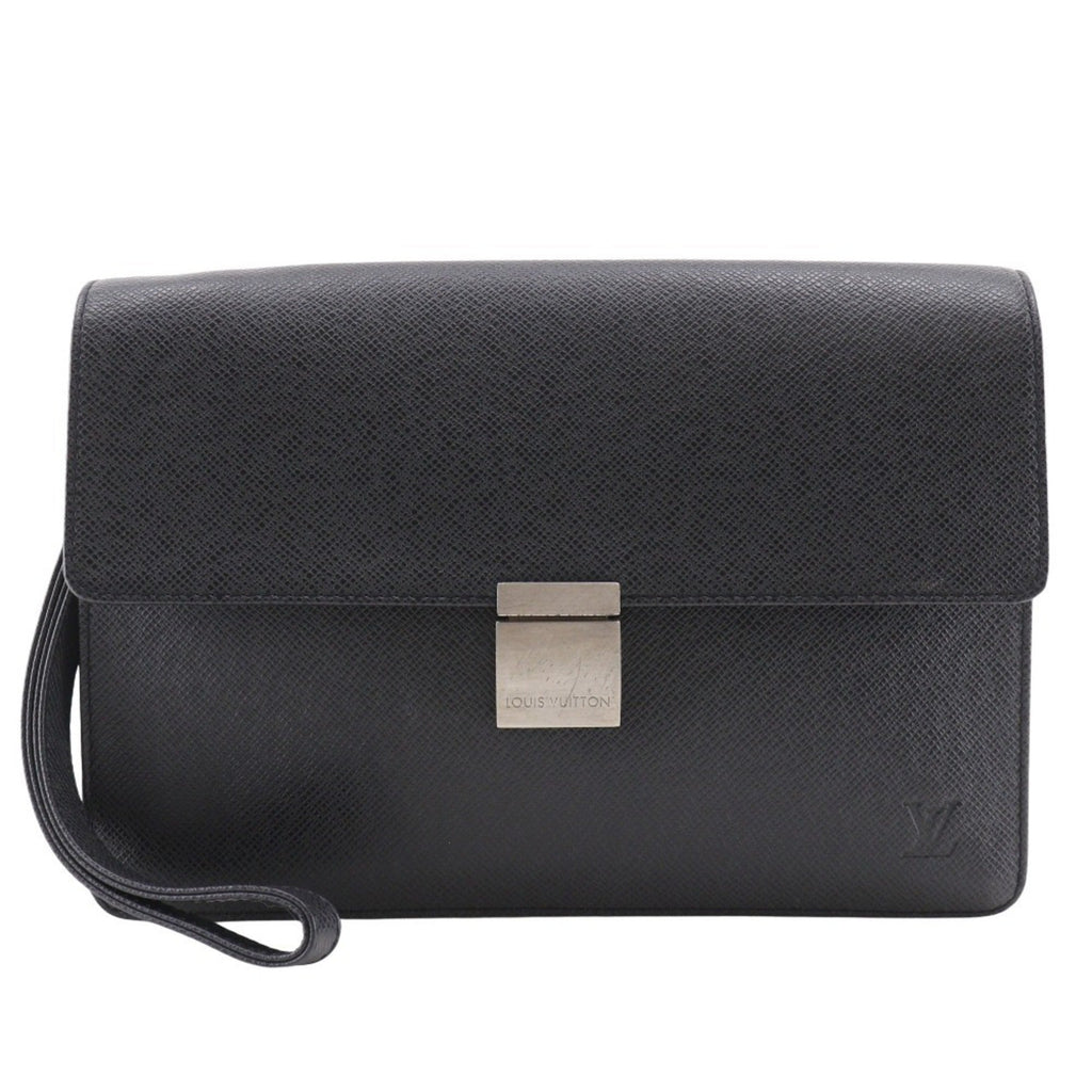 Louis Vuitton Taiga Ardoise Black Taiga Leather Pochette