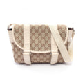 Gucci Gg Imprimé Beige Brown Ivory Gg Canvas Leather Handbag Shoulder Bag (Pre-Owned)