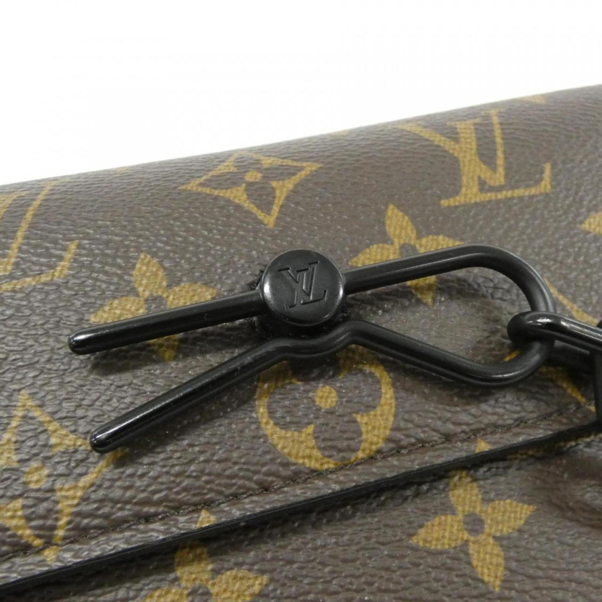 Louis Vuitton Marron Saffron Coated Canvas Shoulder Bag