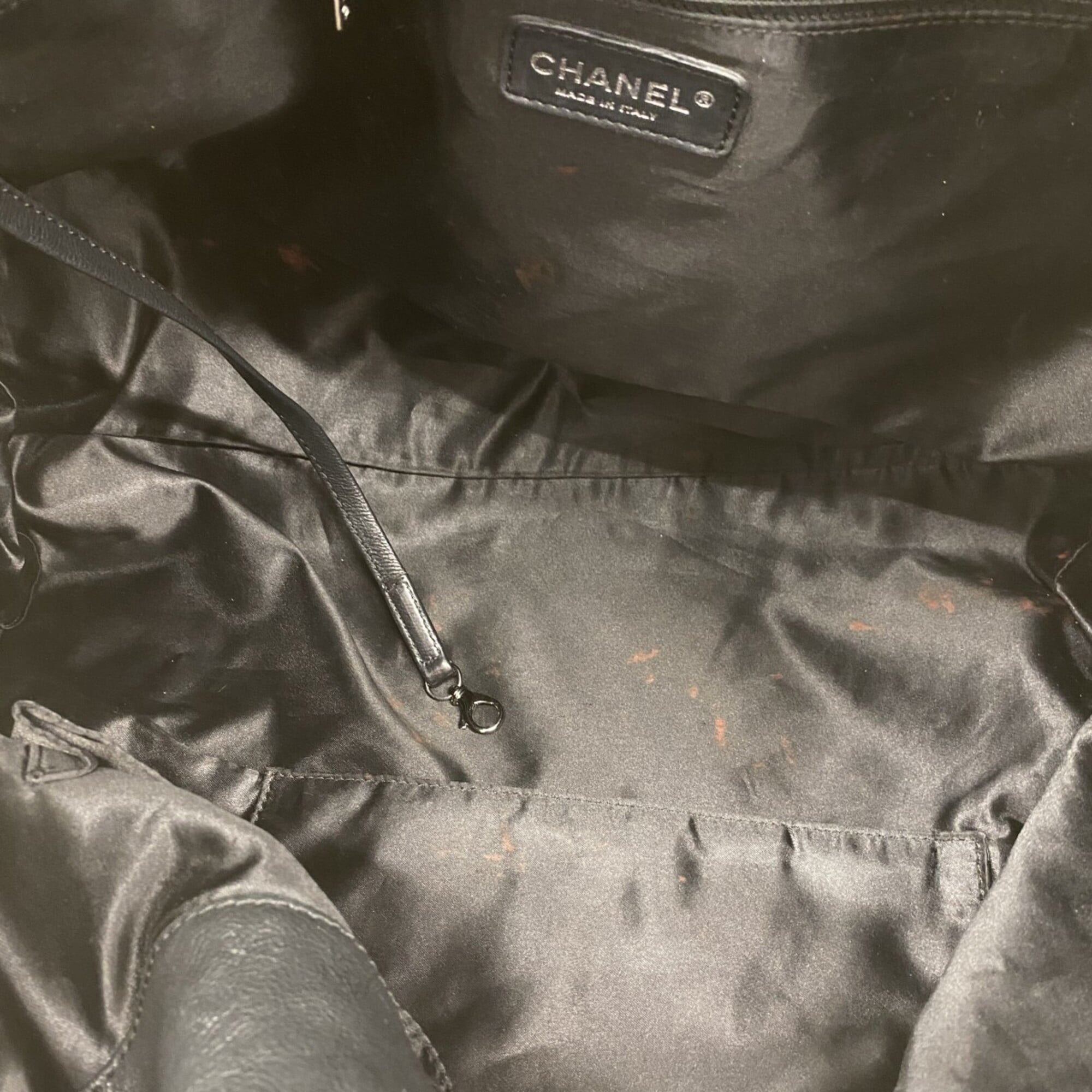 Chanel Black Leather Tote Bag