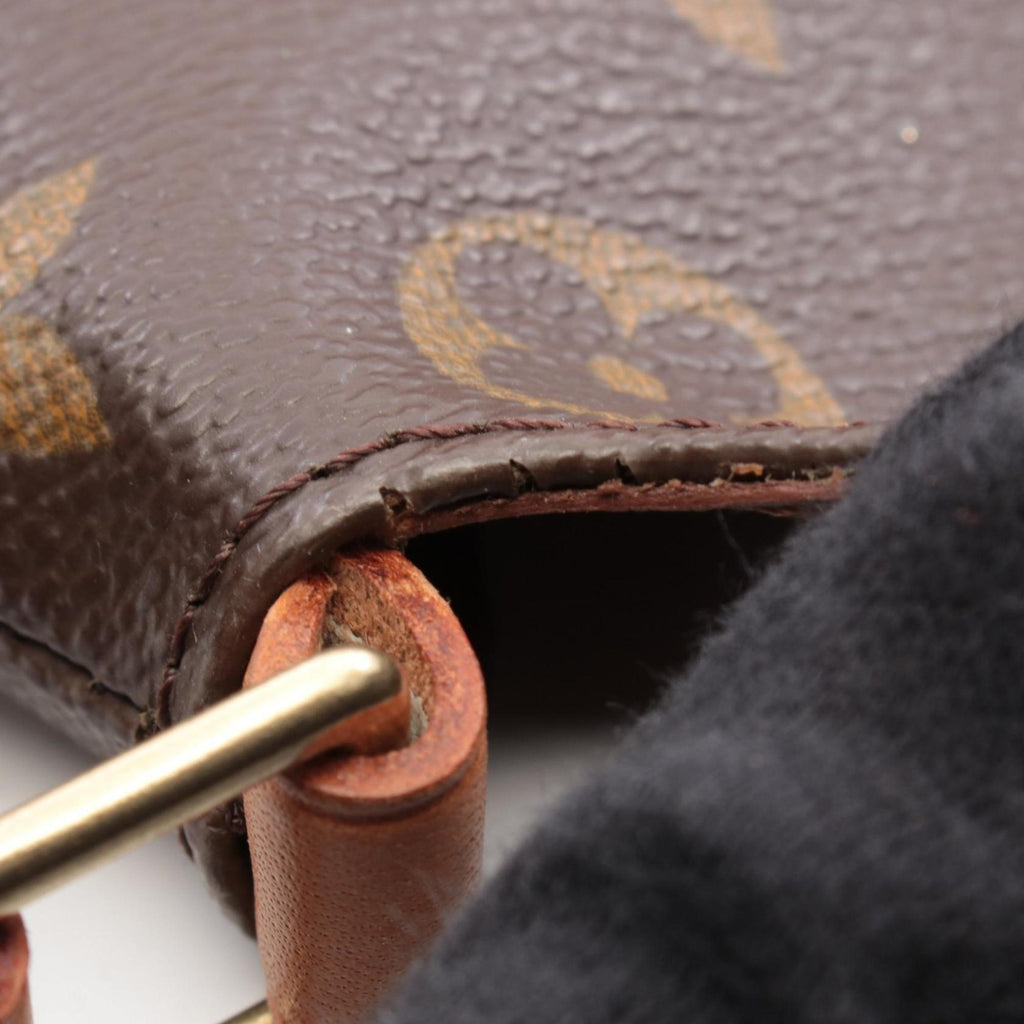 Louis Vuitton Brown Coated Canvas Leather Handbag Shoulder Bag