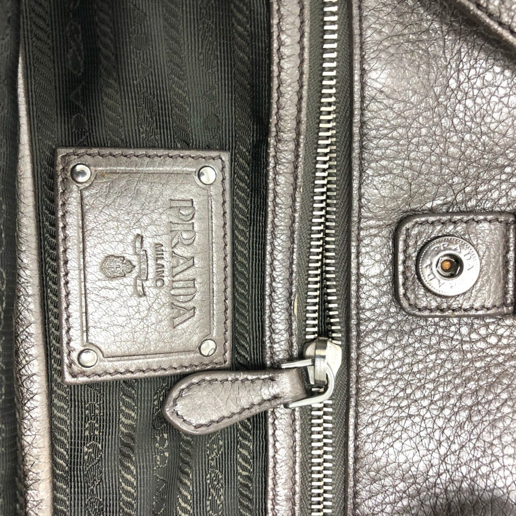 Prada Brown Leather Tote Bag