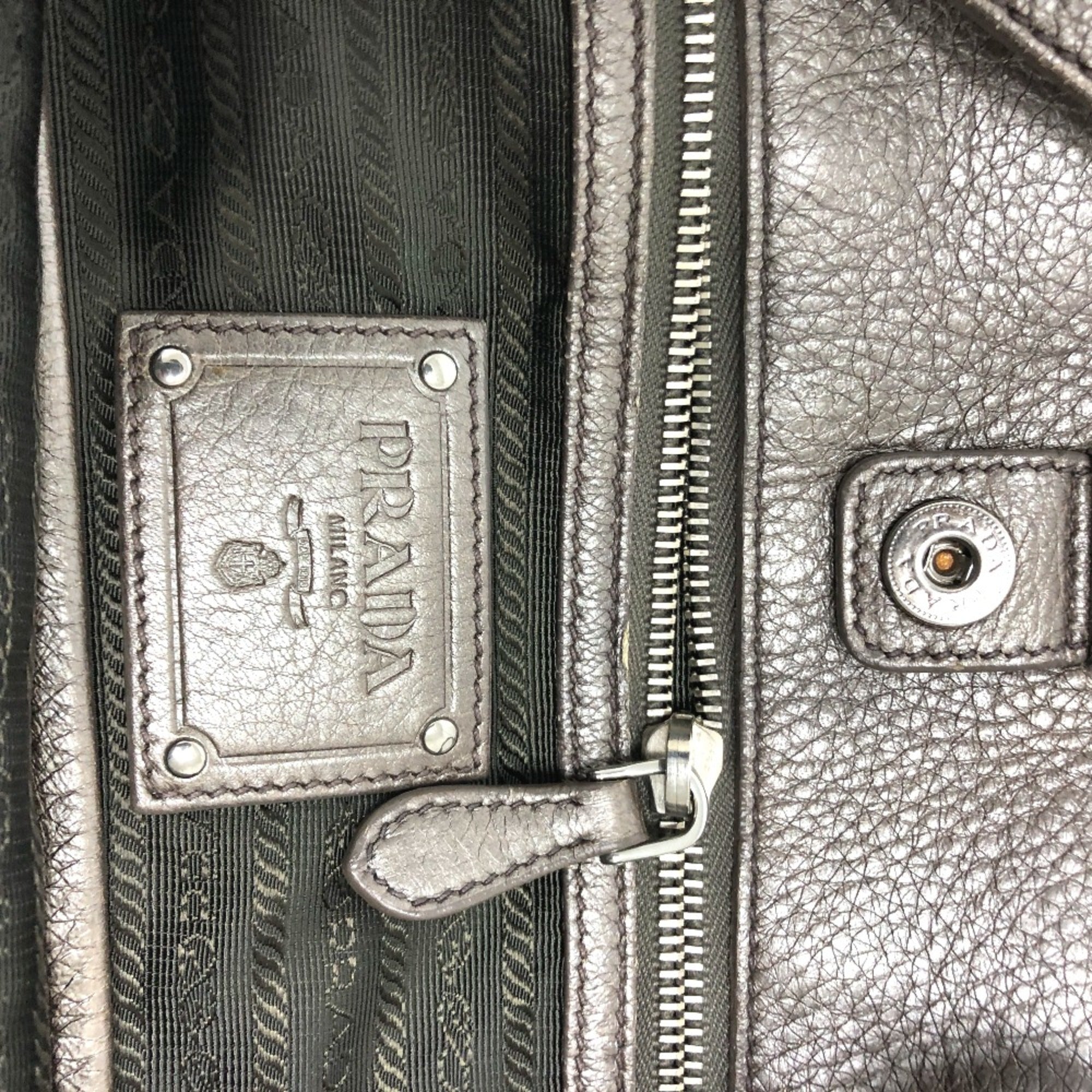 Prada Brown Leather Tote Bag