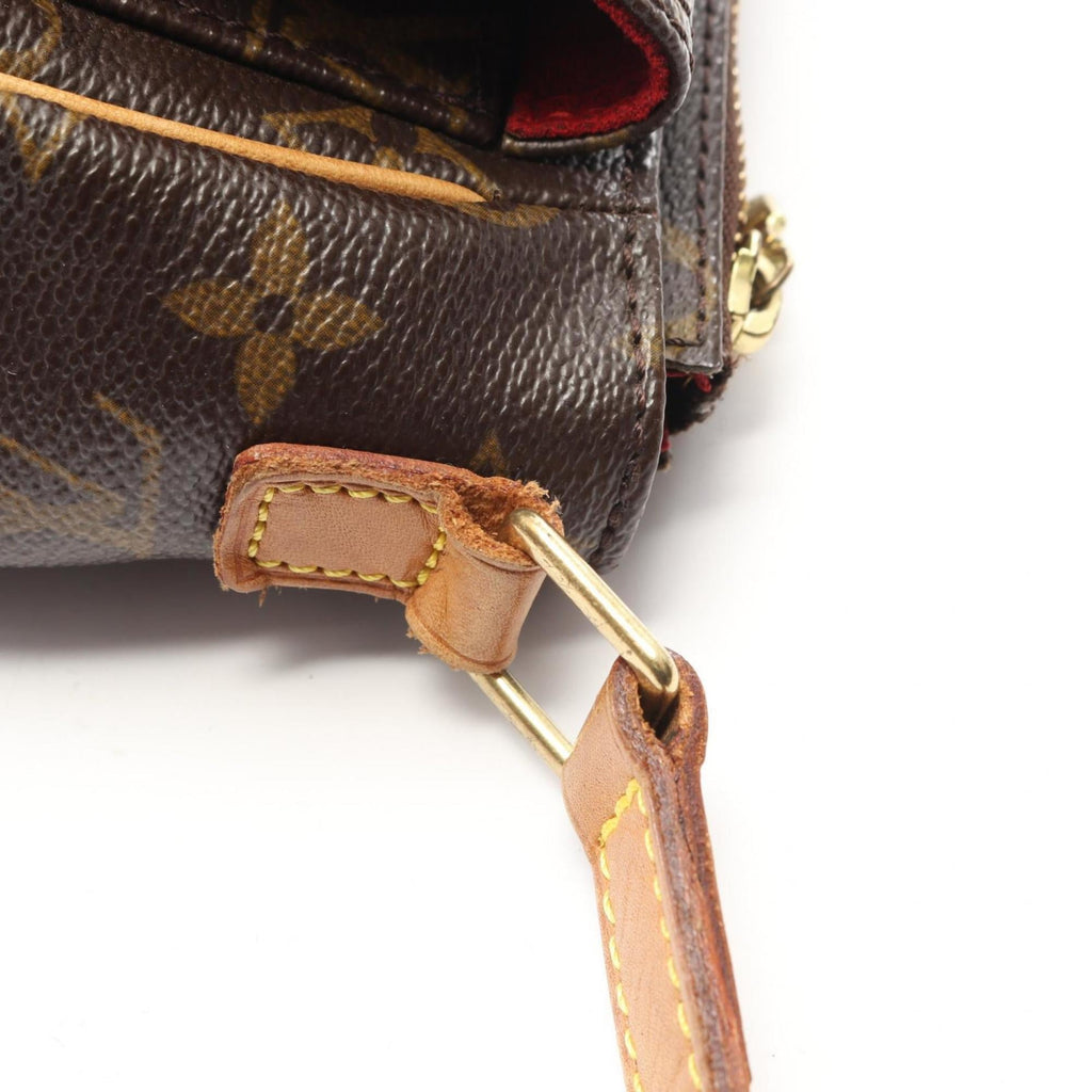 Louis Vuitton Brown Monogram Coated Canvas Leather Handbag Shoulder Bag