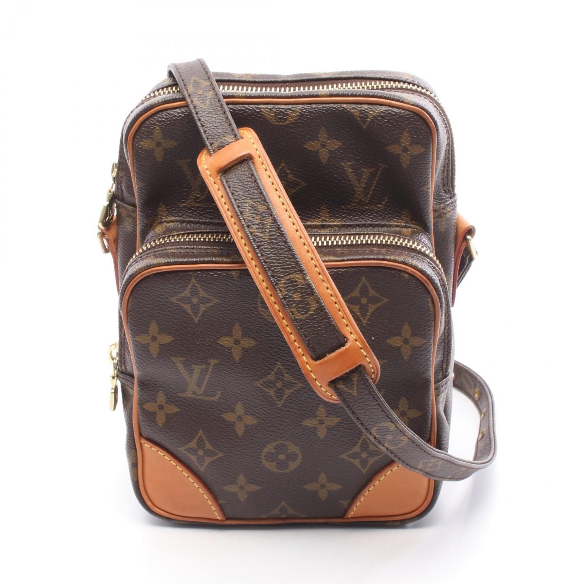 Louis Vuitton Brown Monogram Coated Canvas Leather Shoulder Bag