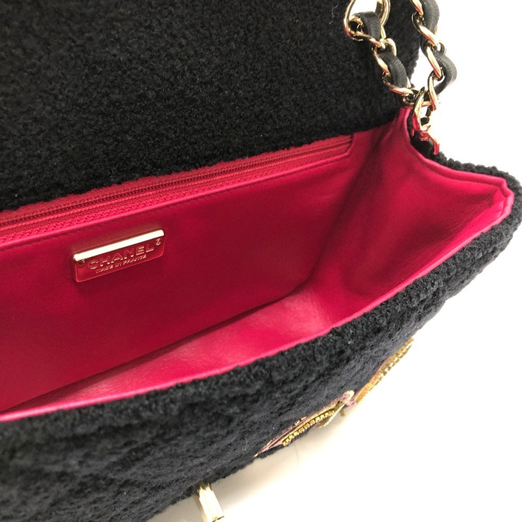 Chanel Black Canvas Shoulder Bag