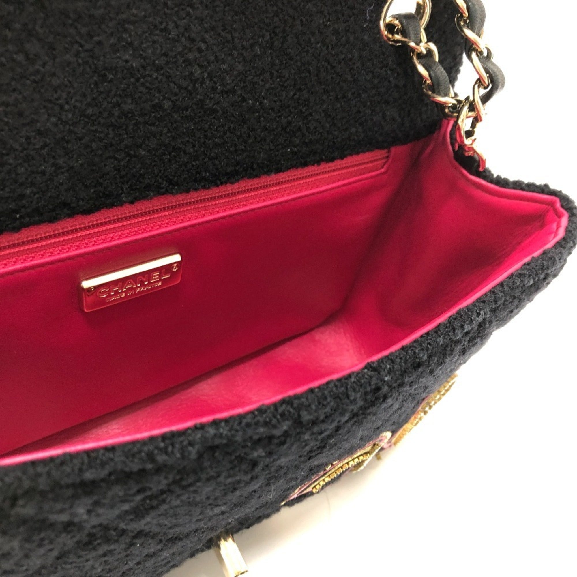 Chanel Black Canvas Shoulder Bag