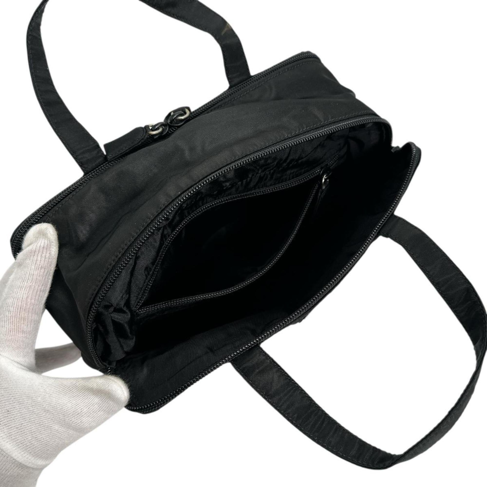 Prada Black Brown Nylon Handbag
