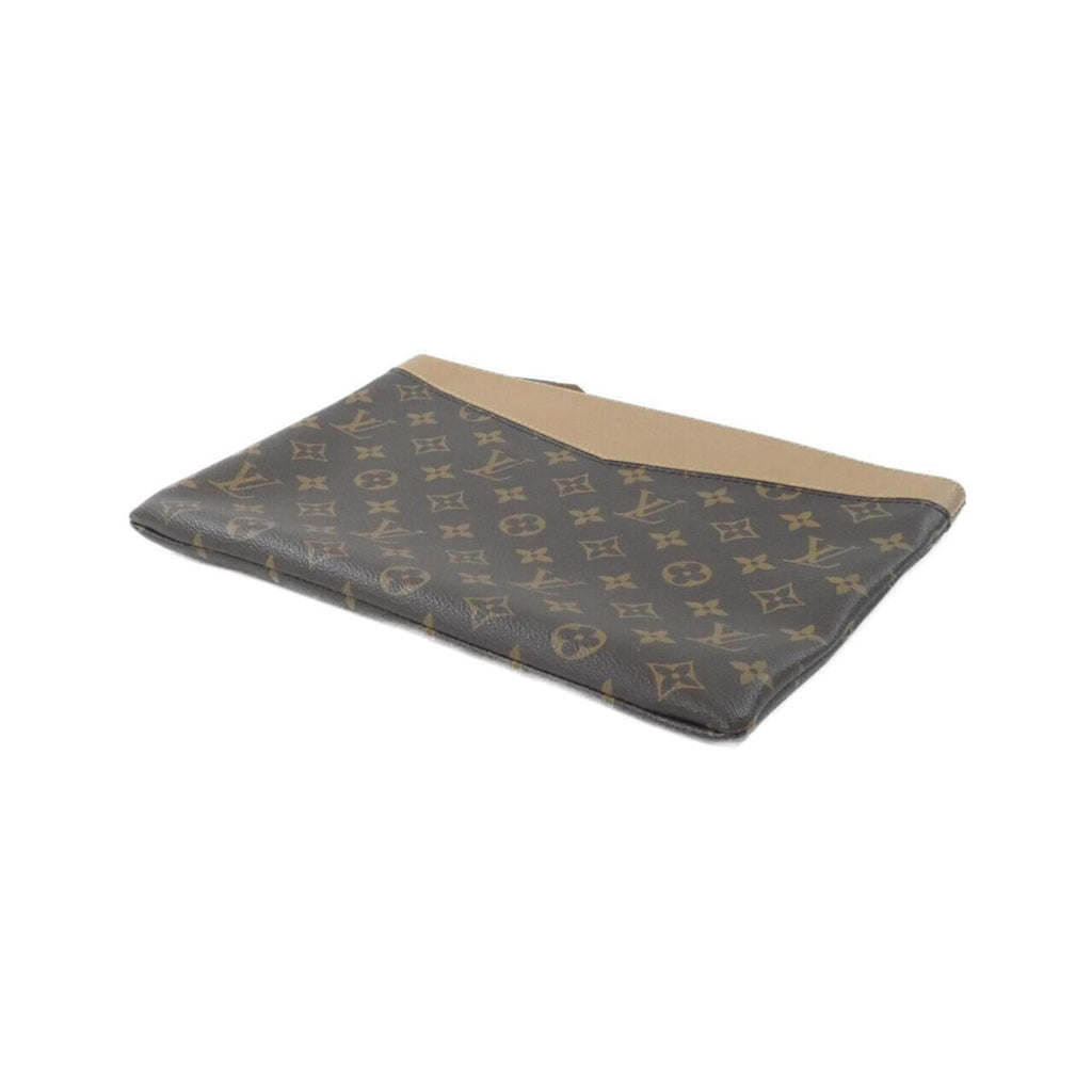 Louis Vuitton Brown Coated Canvas Handbag Pouch