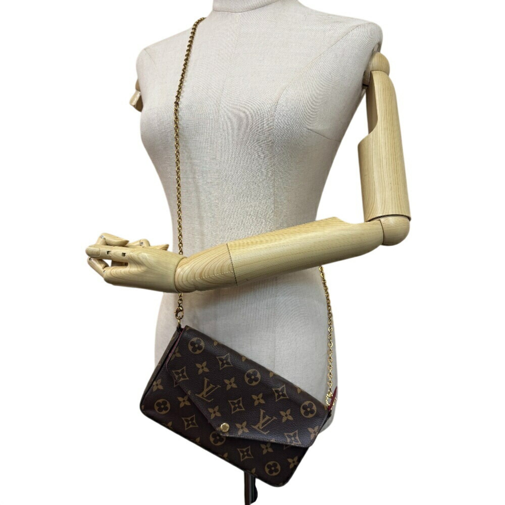 Louis Vuitton Brown Monogram Monogram Leather Pouch Shoulder Bag