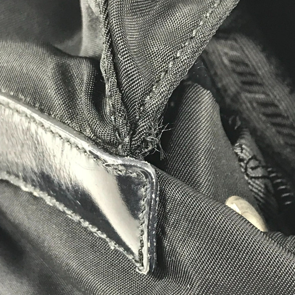Prada Black Leather Nylon Backpack