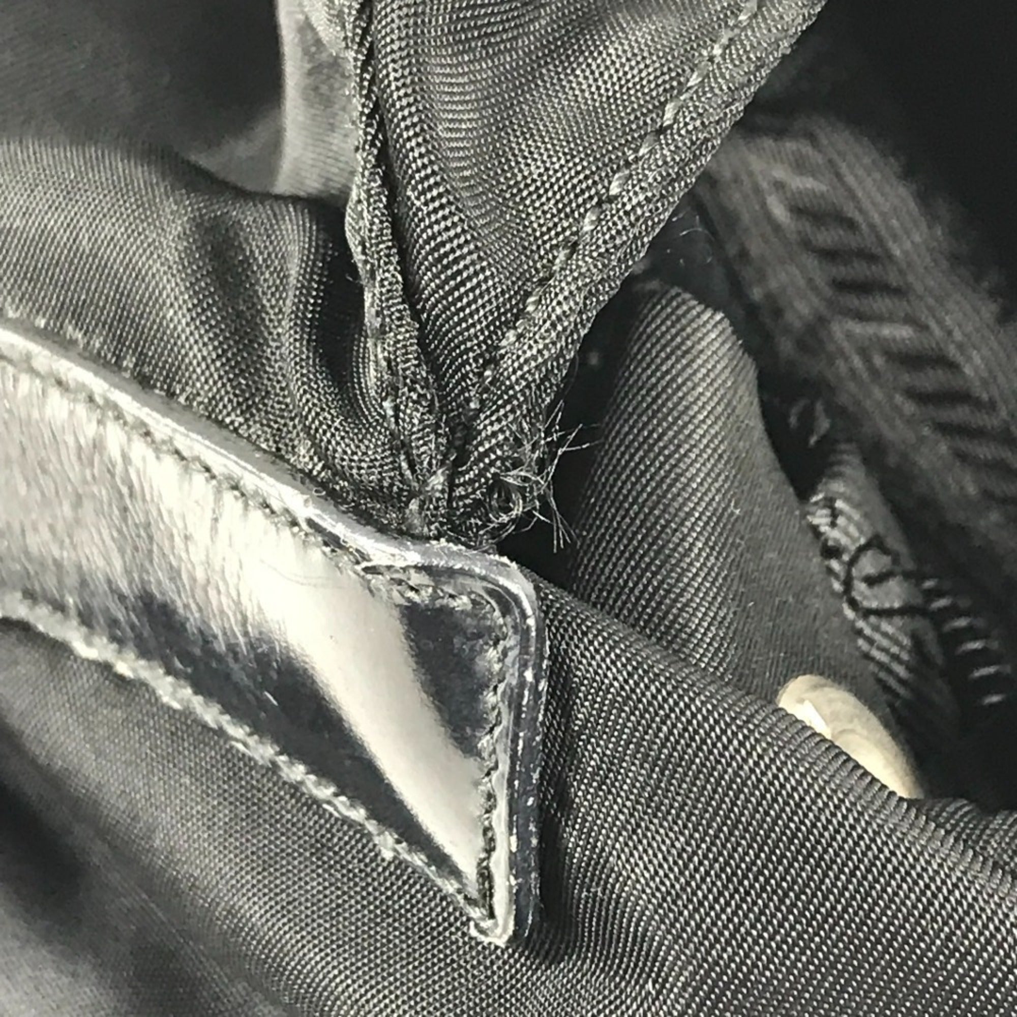 Prada Black Leather Nylon Backpack