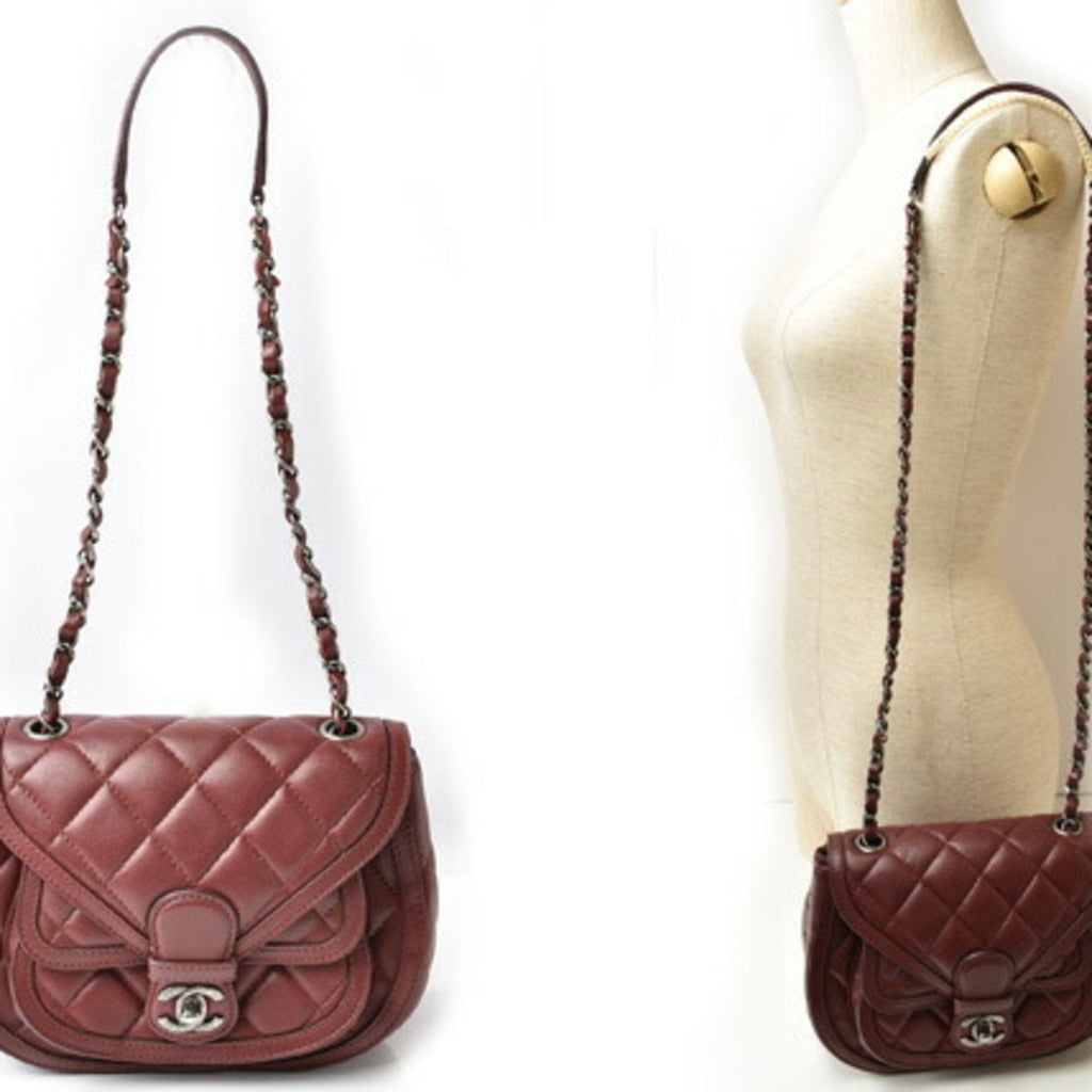Chanel Bordeaux Saddle Bag Shoulder Bag