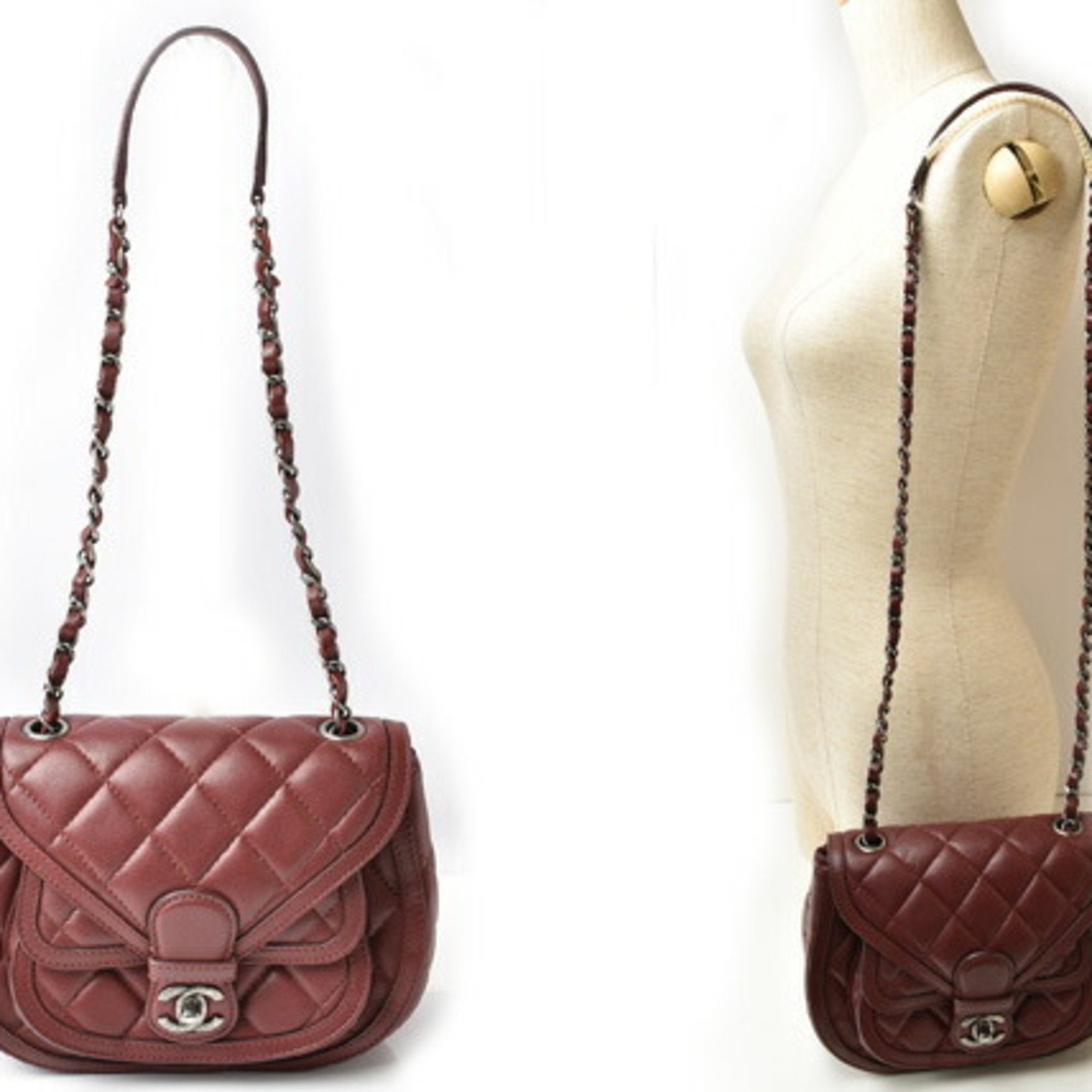 Chanel Bordeaux Saddle Bag Shoulder Bag