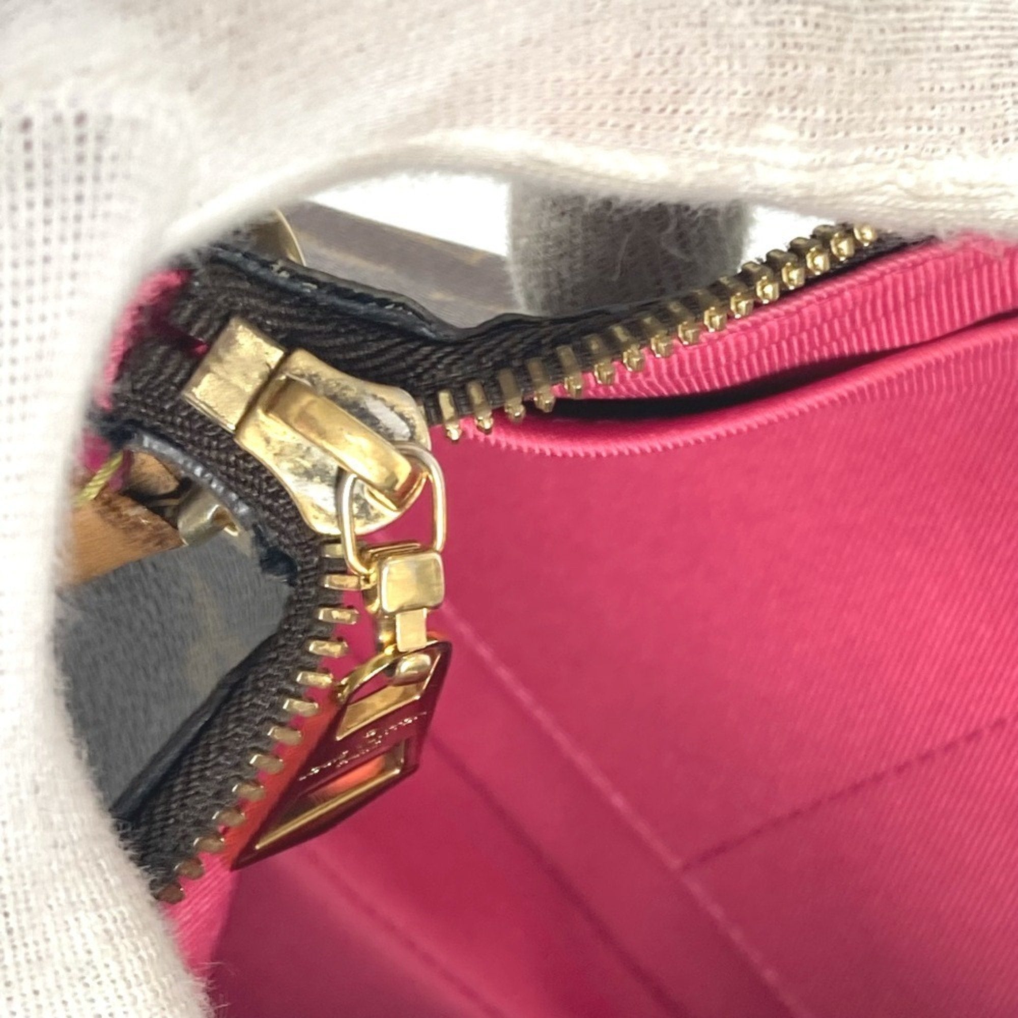 Louis Vuitton Brown Monogram Pink Monogram Pochette Shoulder Bag