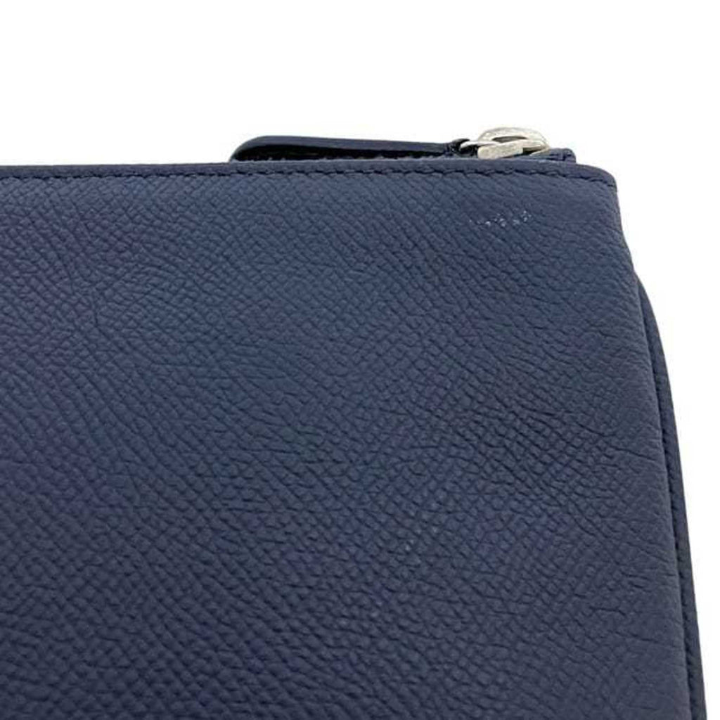 Balenciaga Navy Leather Clutch Bag Pouch
