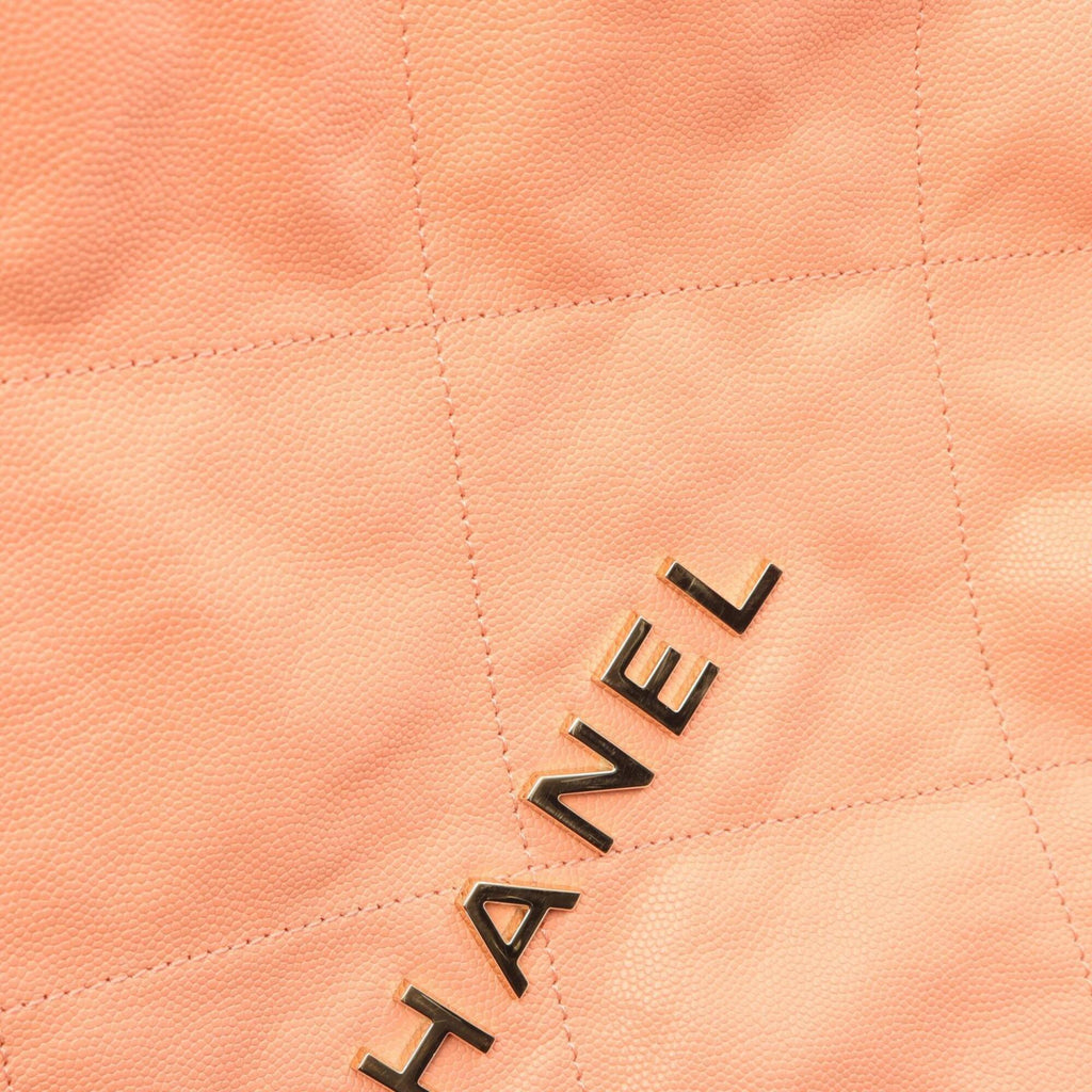 Chanel Orange Grained Calfskin Backpack Handbag