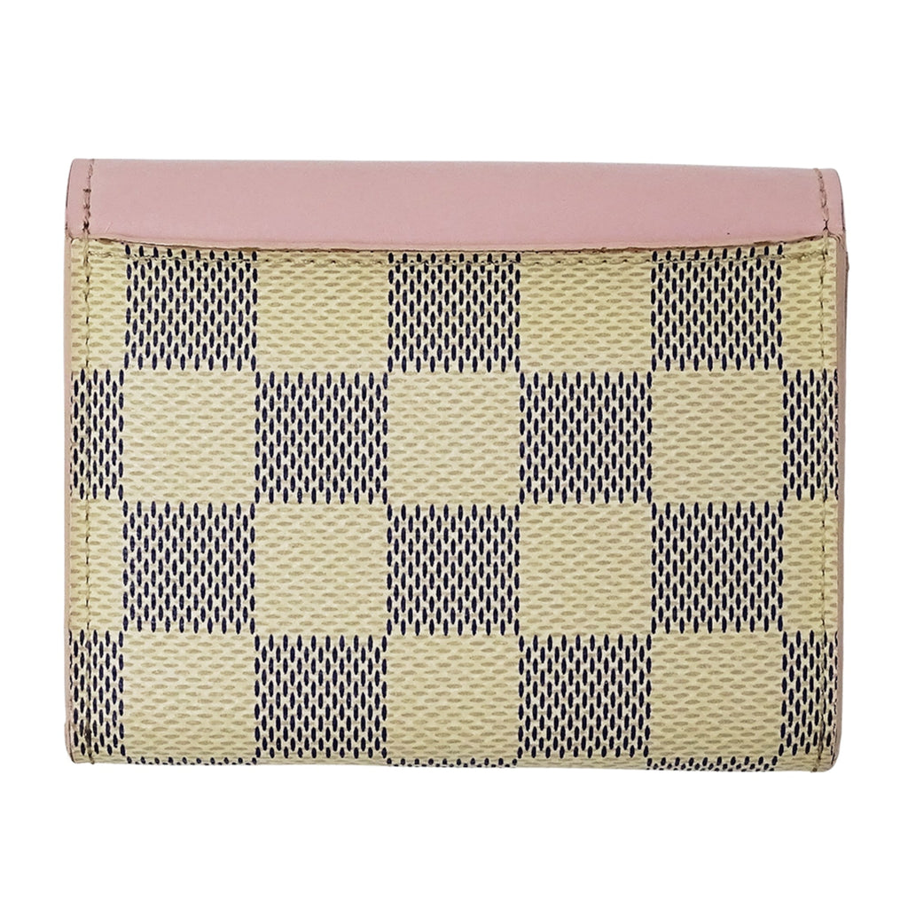 Louis Vuitton Ivory Rose Ballerine Damier Azur Wallet (Tri-Fold)