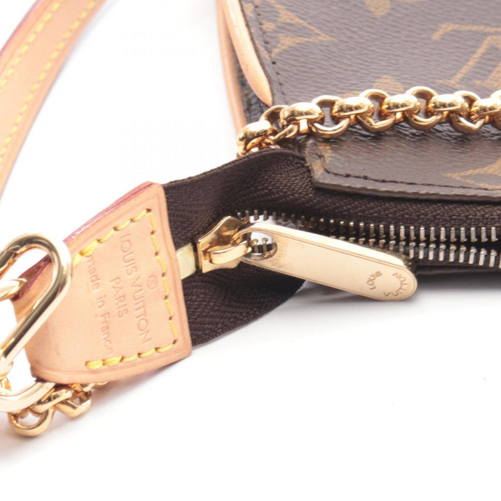 Louis Vuitton Brown Coated Canvas Leather Handbag
