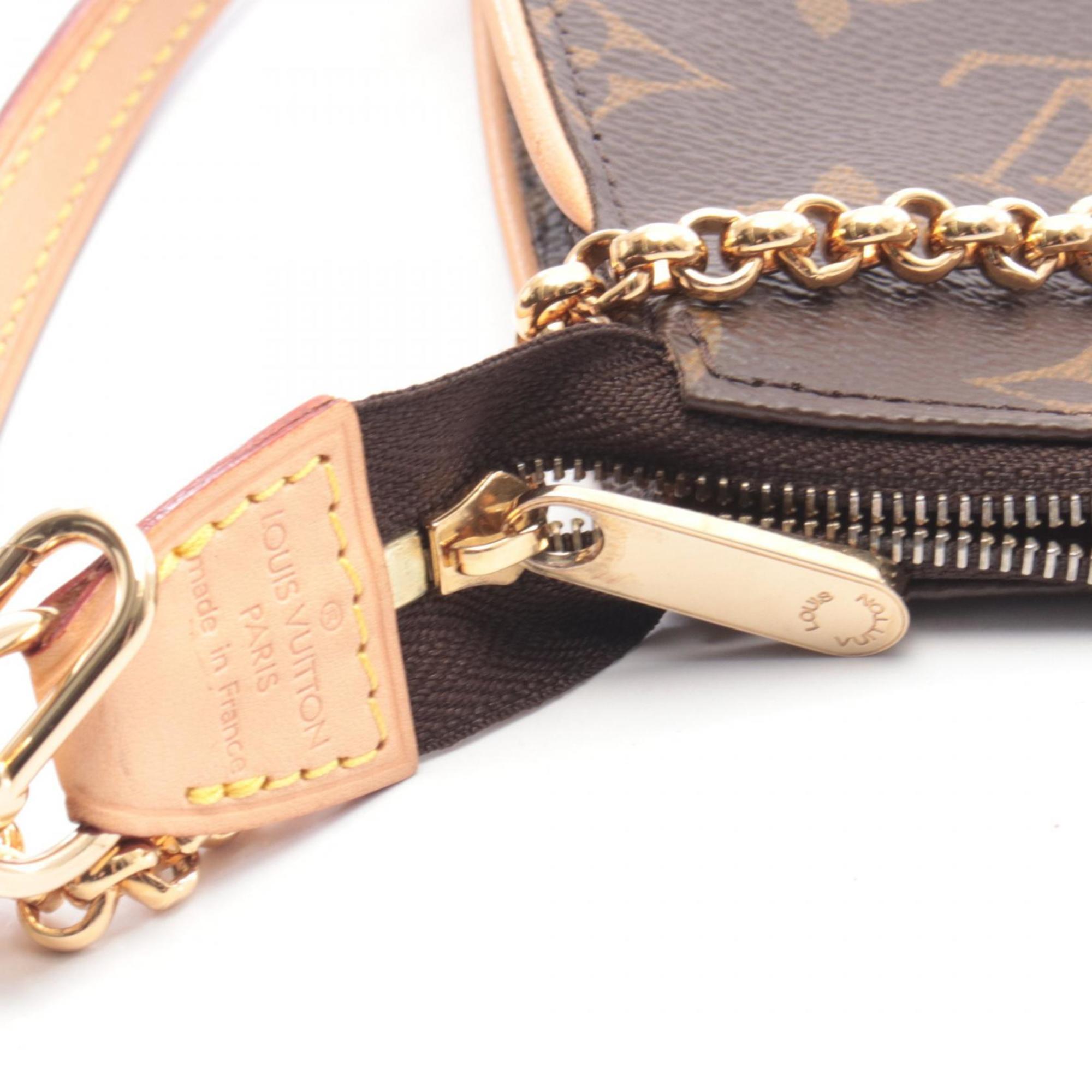 Louis Vuitton Brown Coated Canvas Leather Handbag