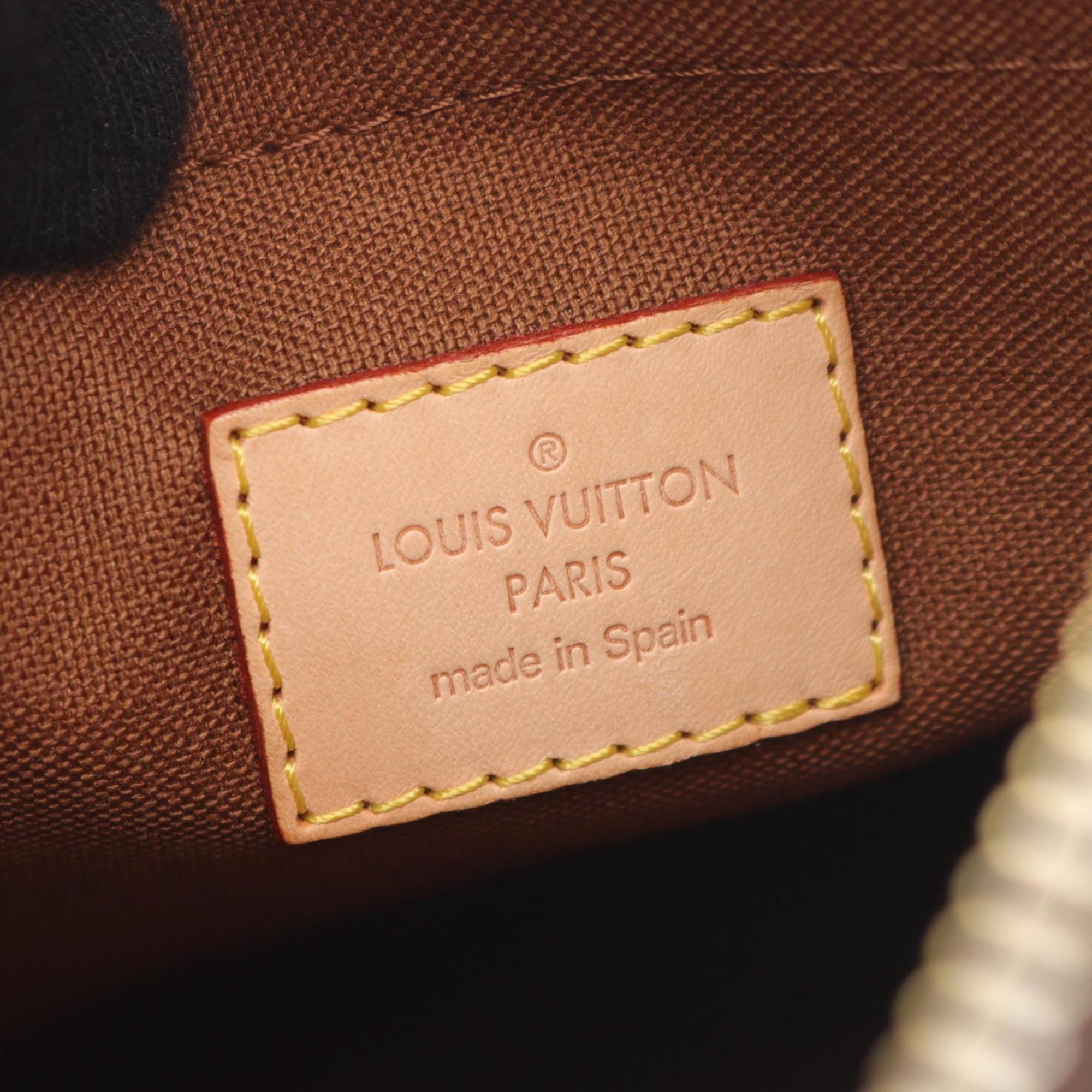 Louis Vuitton Brown Coated Canvas Leather Shoulder Bag