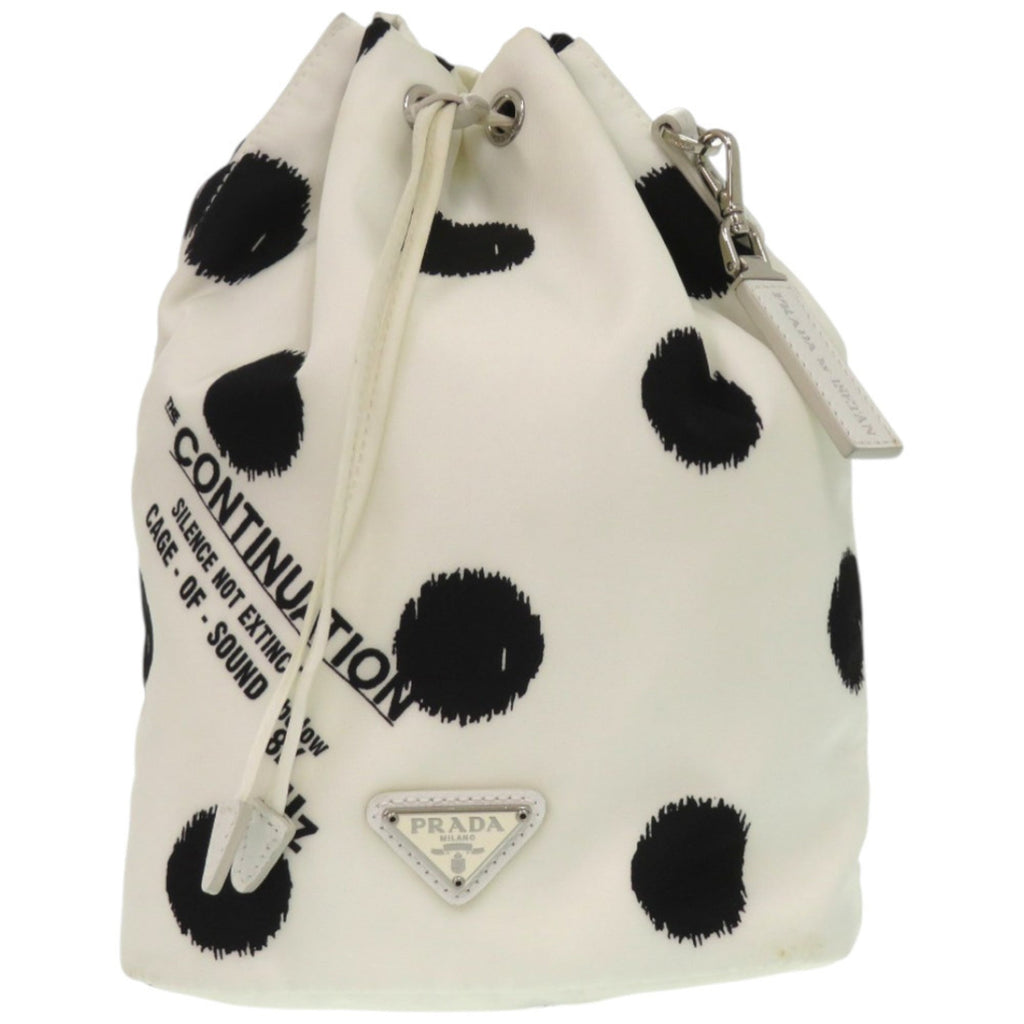 Prada Black White Nylon Pouch