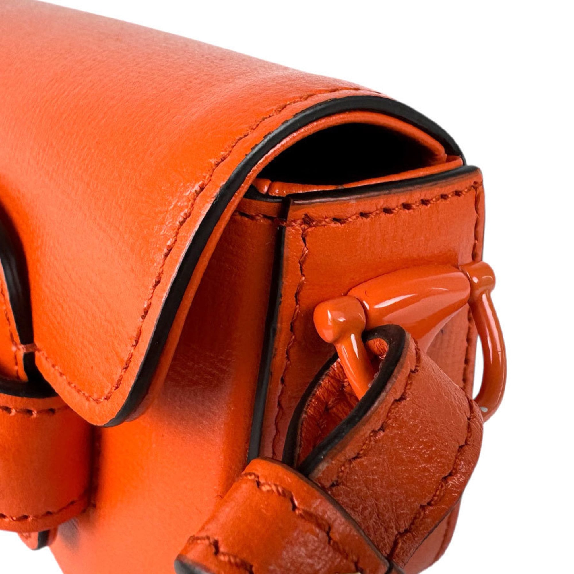 Gucci Orange Leather Shoulder Bag (Pre-Owned)