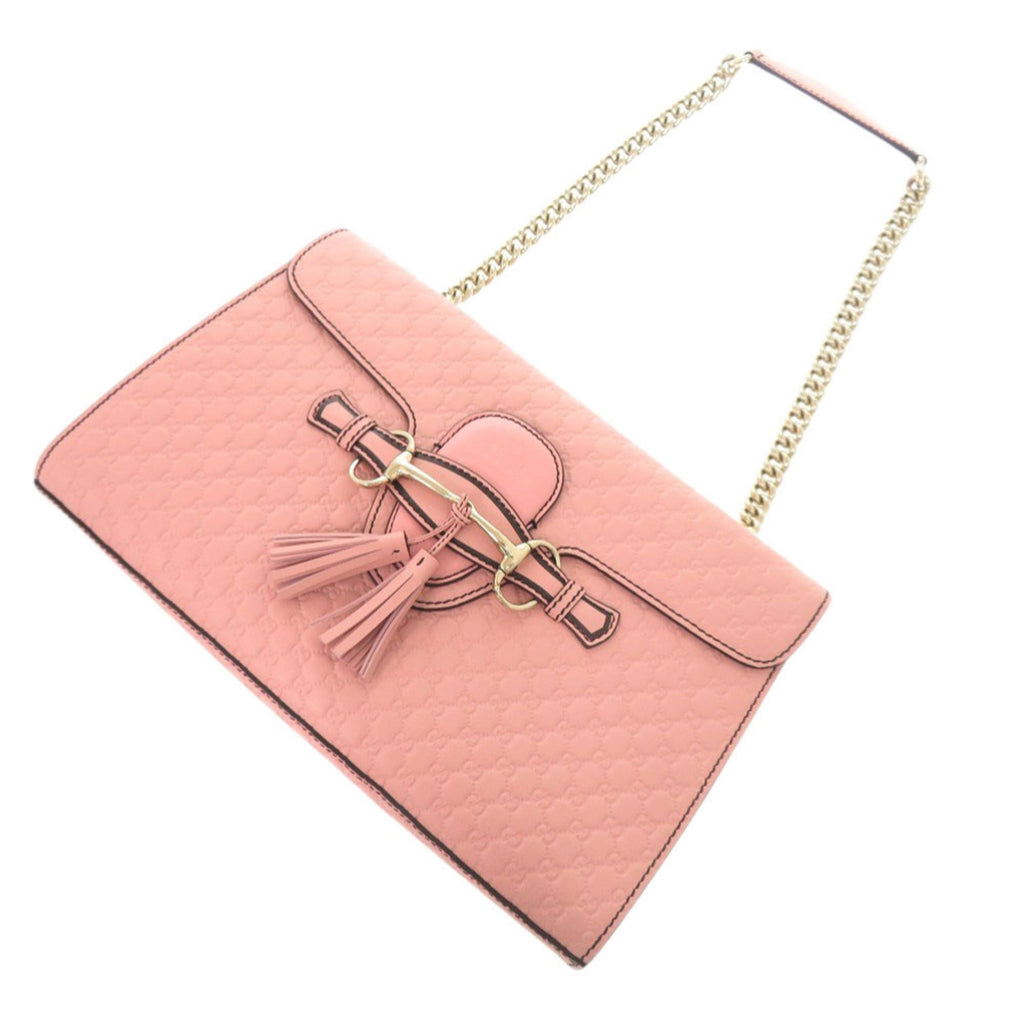 Gucci Pink Leather Shoulder Bag (Pre-Owned)