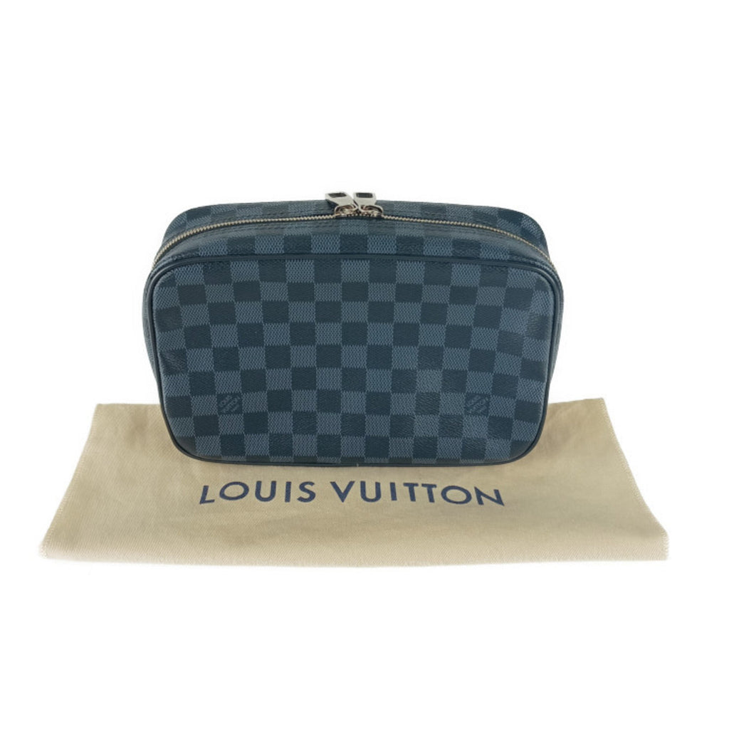 Louis Vuitton Damier Cobalt Navy Canvas Clutch Bag Pouch