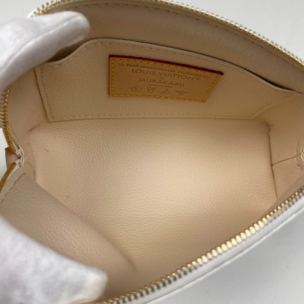 Louis Vuitton Blanc White Monogram Multicolore Pochette Pouch