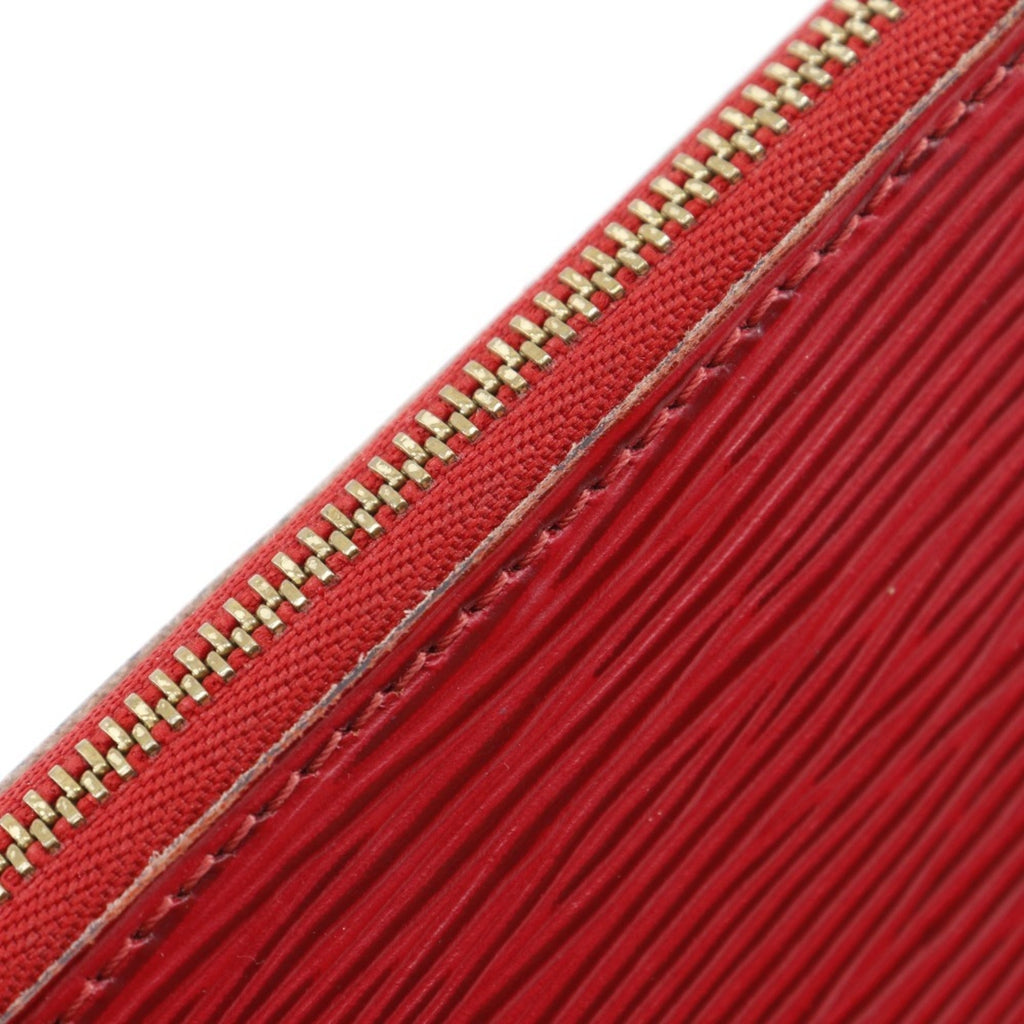Louis Vuitton Castilian Red Red Color Epi Leather Pochette Pouch