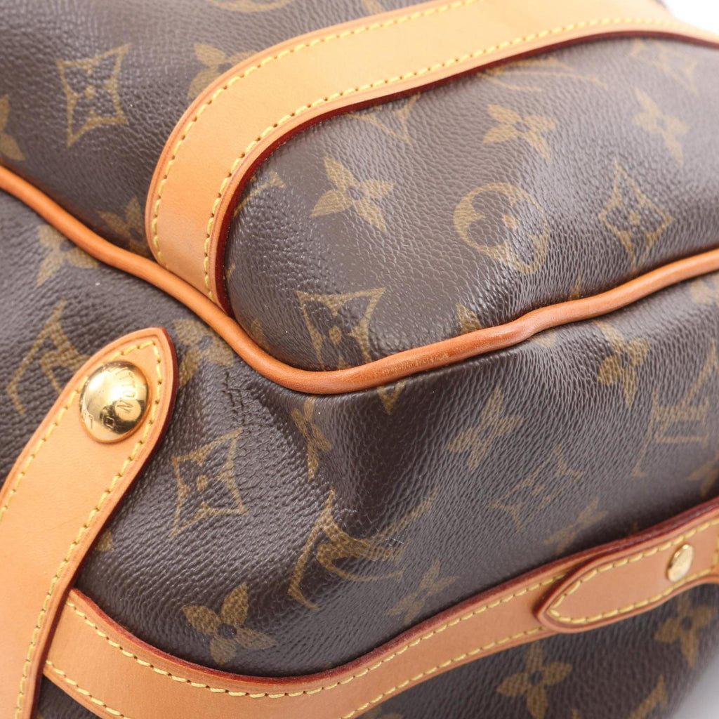 Louis Vuitton Brown Monogram Pvc Coated Canvas Leather Shoulder Bag