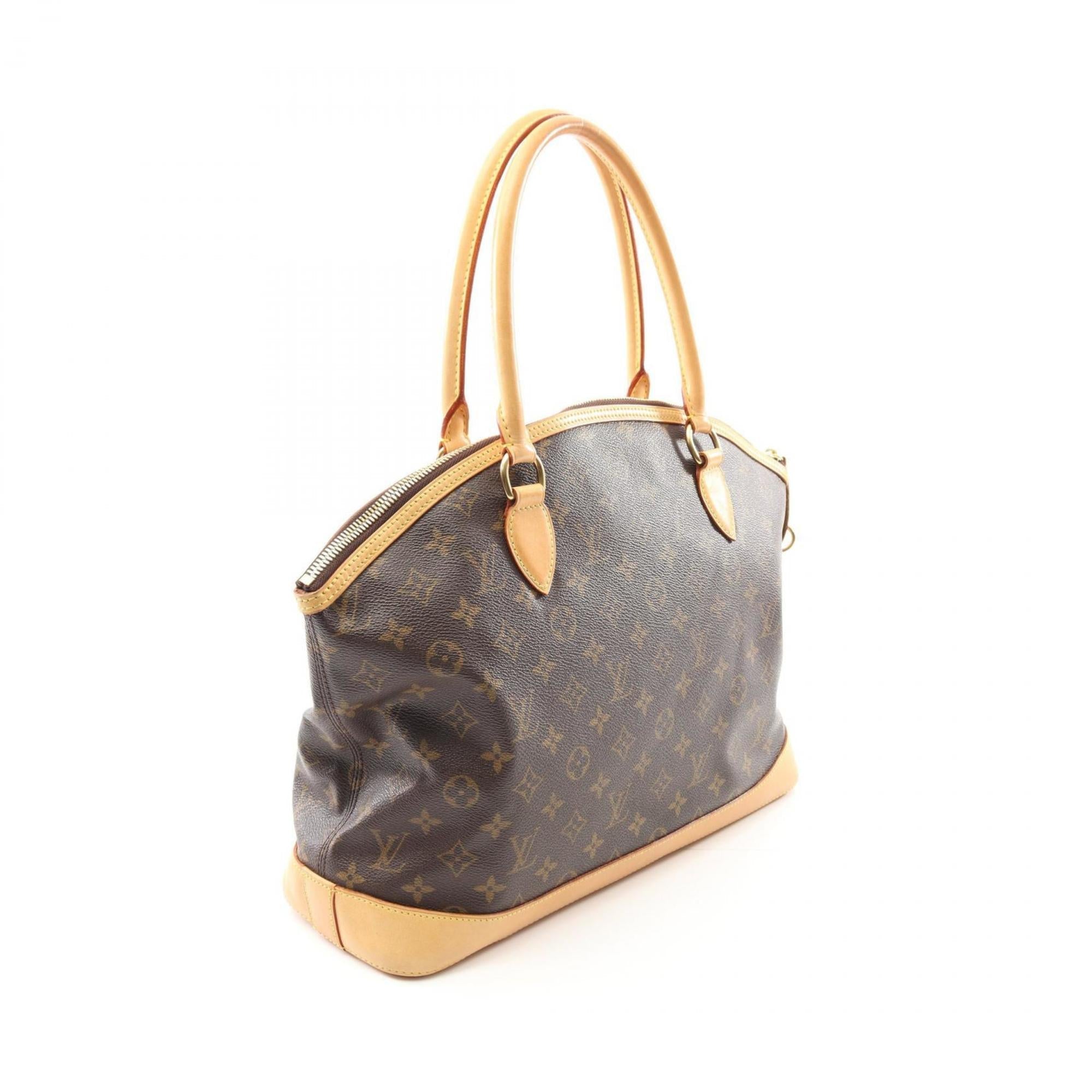 Louis Vuitton Brown Coated Canvas Leather Tote Bag
