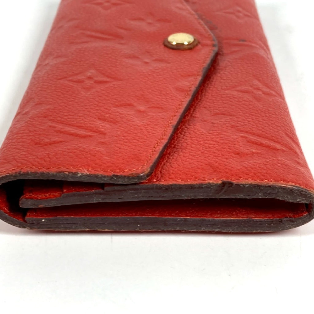 Louis Vuitton Auriane Red Color Monogram Empreinte Long Wallet