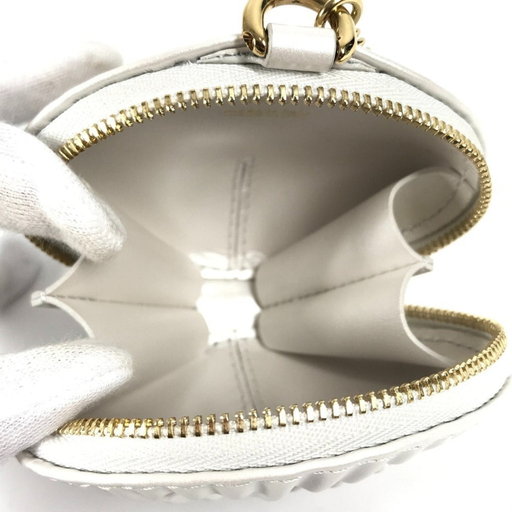 Louis Vuitton White Leather Coin Purse/Coin Case